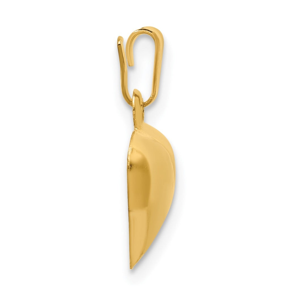 1/20 14K Gold Filled 10mm Domed Heart Pendant