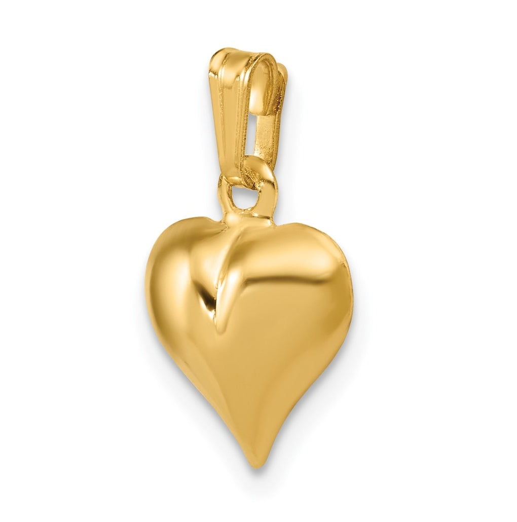 1/20 14K Gold Filled 10mm Domed Heart Pendant