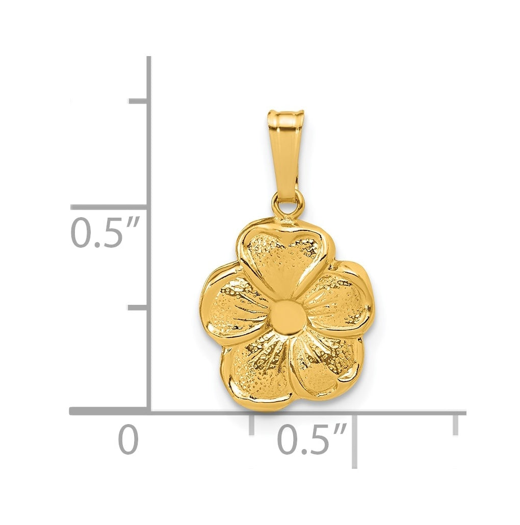 1/20 14K Gold Filled 11 x 12mm Flower Pendant