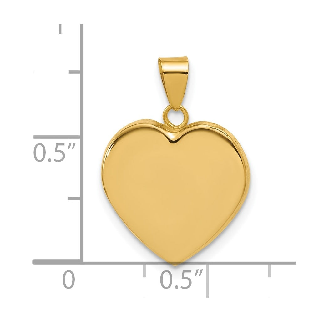 1/20 14K Gold Filled 14mm Heart Pendant