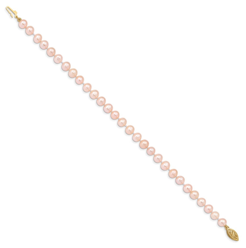 1/20 14K Gold Filled NearRound Freshwater Cultured Pearl Bracelet