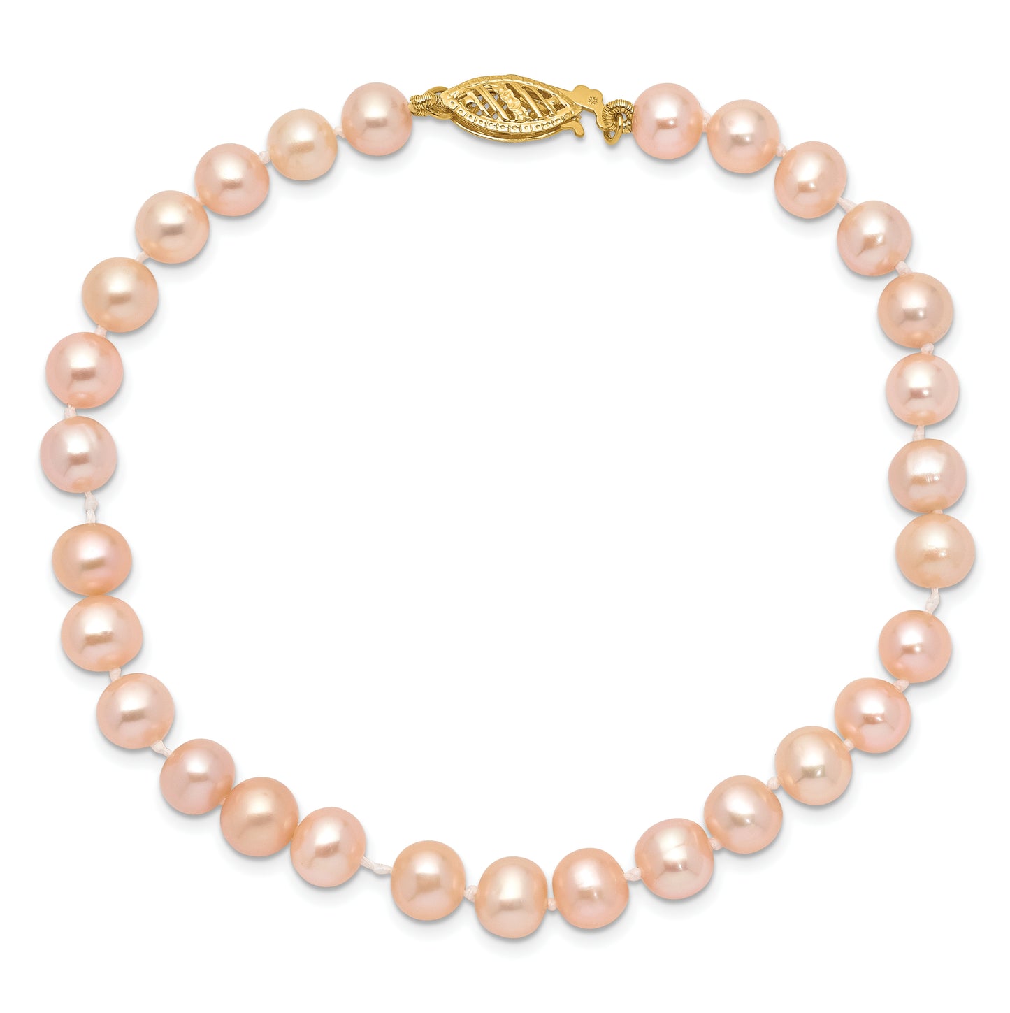 1/20 14K Gold Filled NearRound Freshwater Cultured Pearl Bracelet
