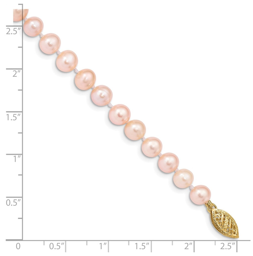 1/20 14K Gold Filled NearRound Freshwater Cultured Pearl Bracelet