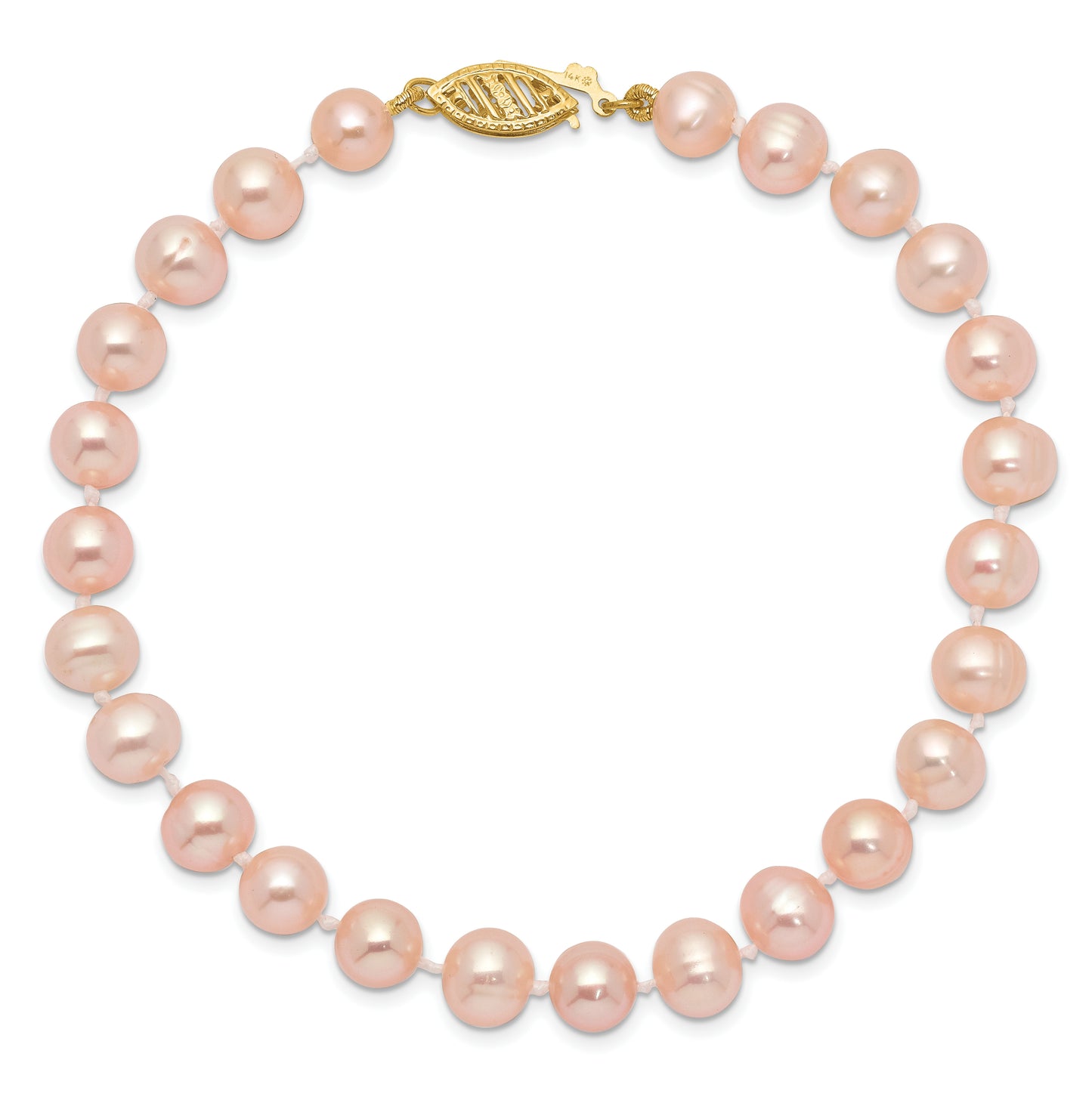 1/20 14K Gold Filled NearRound Freshwater Cultured Pearl Bracelet