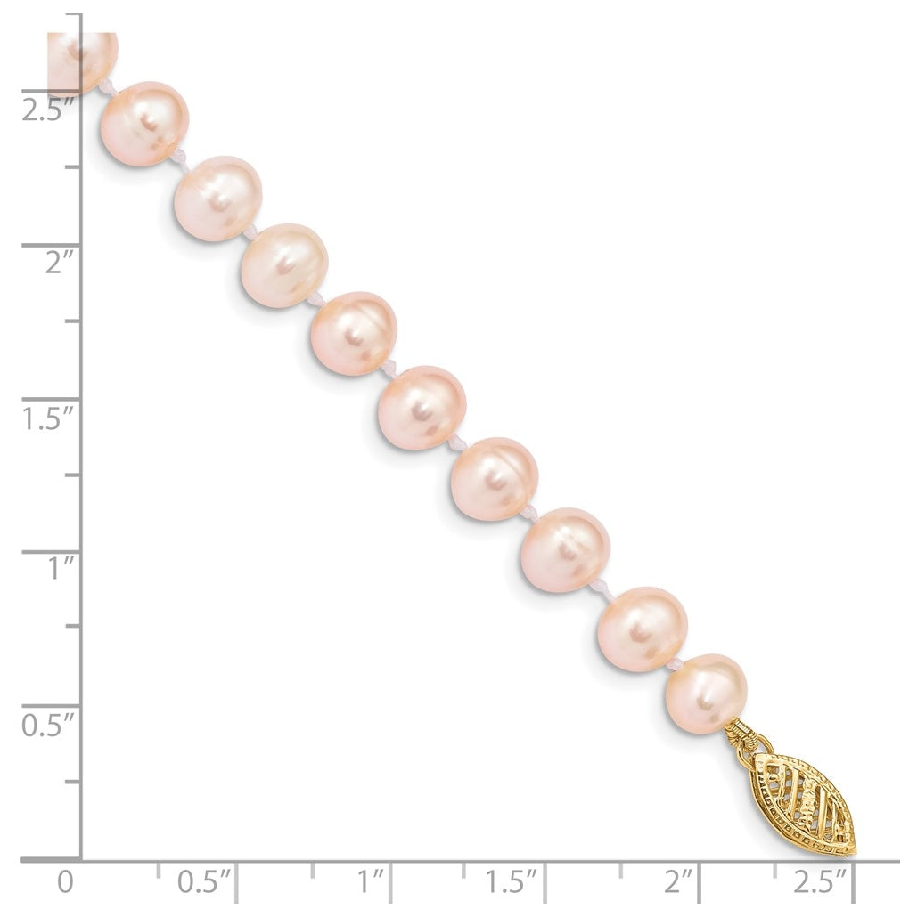 1/20 14K Gold Filled NearRound Freshwater Cultured Pearl Bracelet