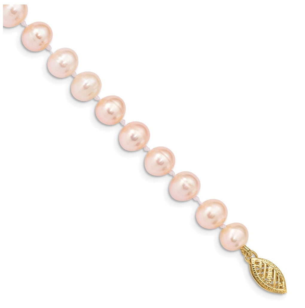 1/20 14K Gold Filled NearRound Freshwater Cultured Pearl Bracelet