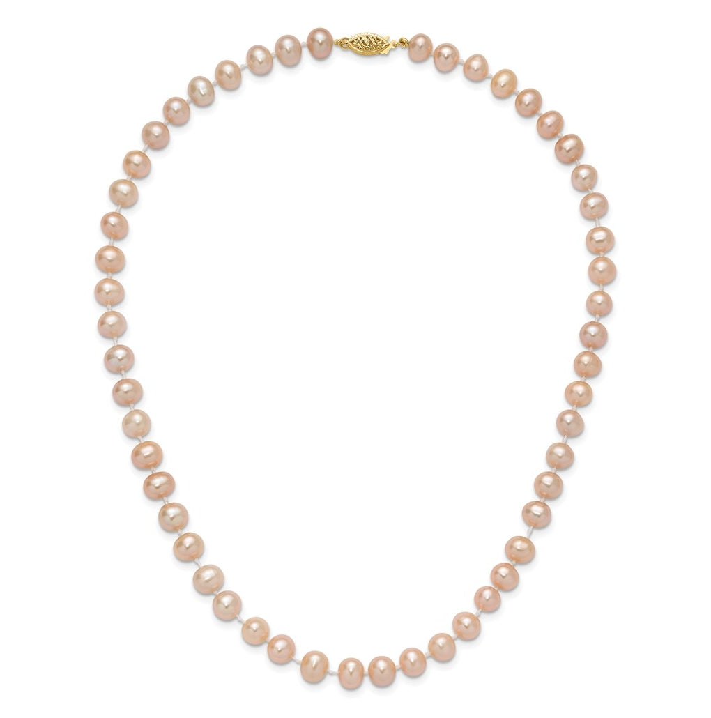 1/20 14K Gold Filled NearRound Freshwater Cultured Pearl Necklace