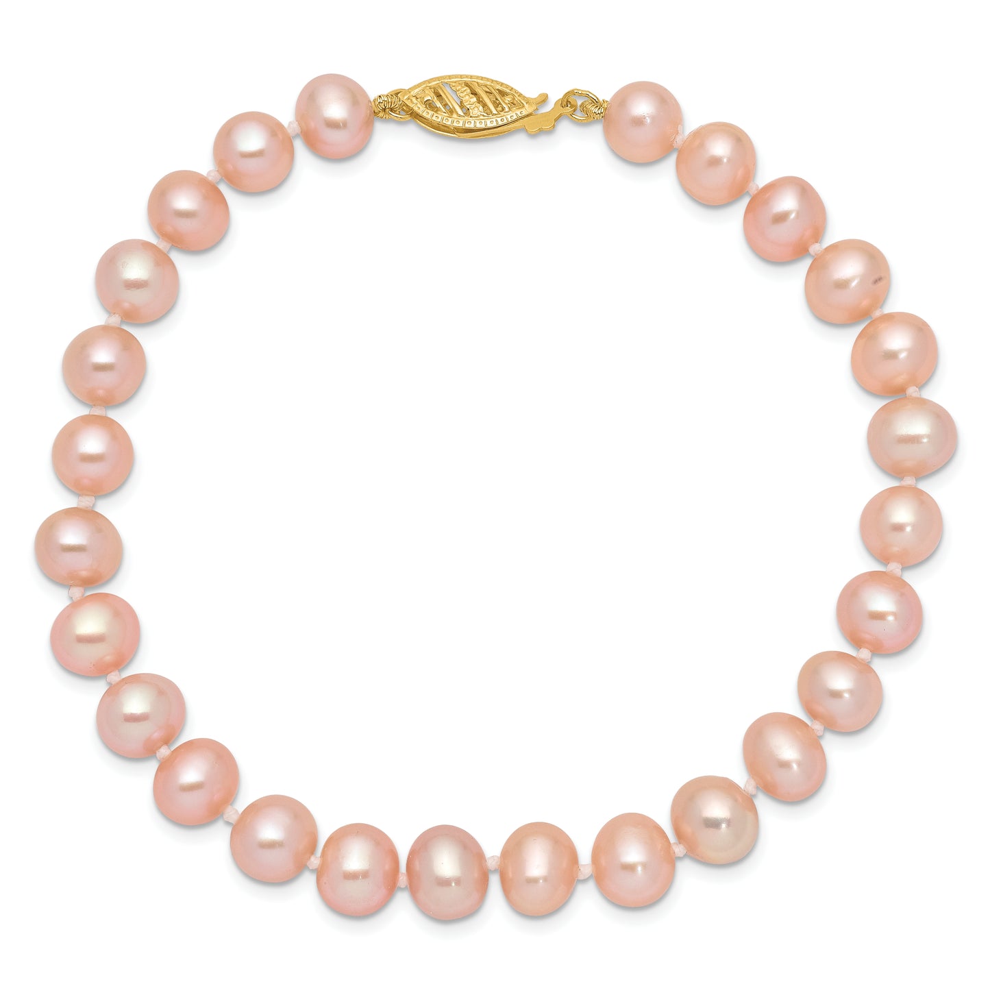 1/20 14K Gold Filled NearRound Freshwater Cultured Pearl Bracelet