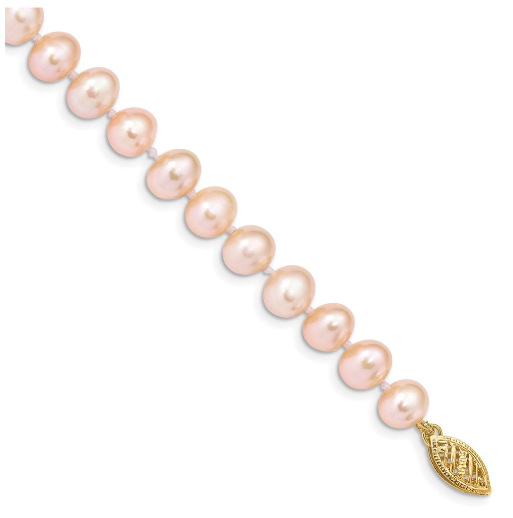1/20 14K Gold Filled NearRound Freshwater Cultured Pearl Bracelet
