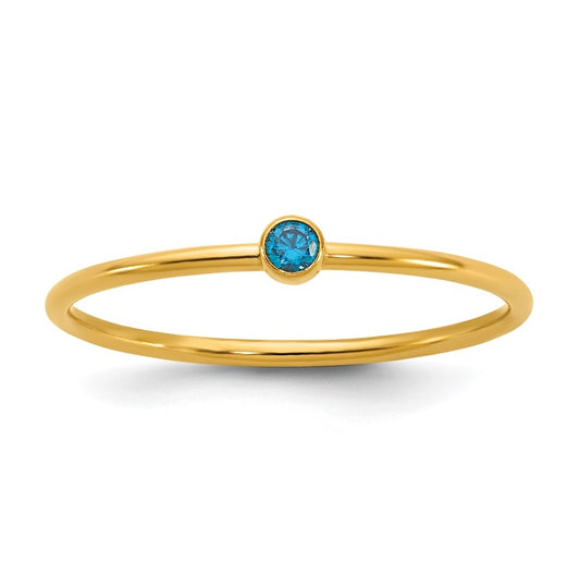 1/20 14K Gold Filled Bezel 1.0mm Stacking Ring