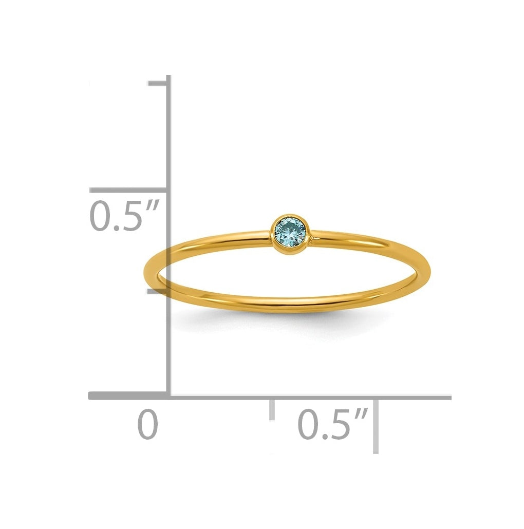 1/20 14K Gold Filled Bezel 1.0mm Stacking Ring