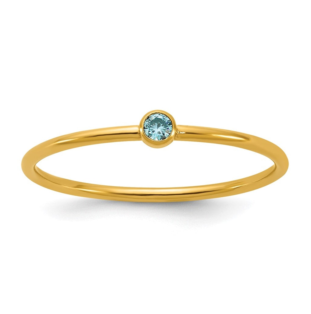 1/20 14K Gold Filled Bezel 1.0mm Stacking Ring