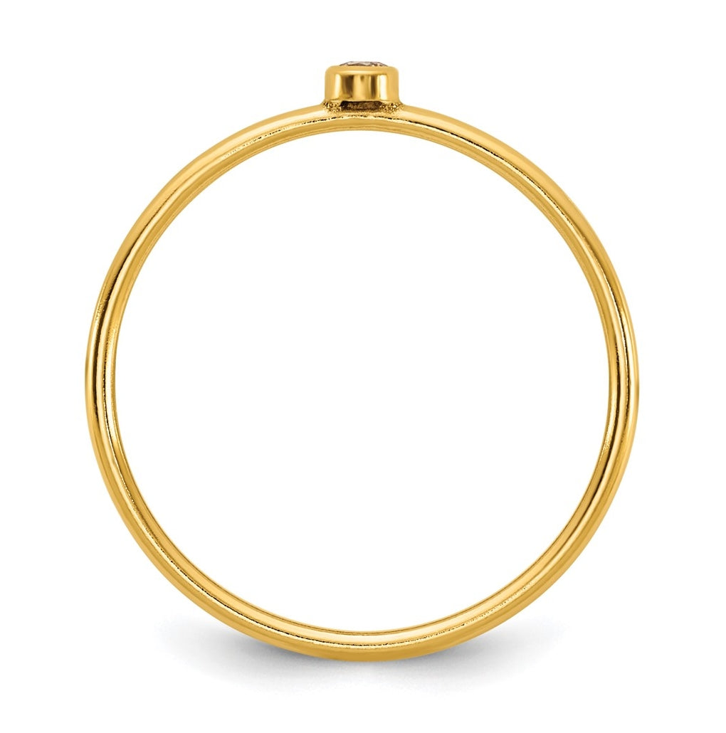 1/20 14K Gold Filled Bezel 1.0mm Stacking Ring