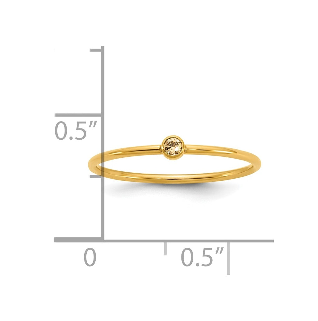 1/20 14K Gold Filled Bezel 1.0mm Stacking Ring