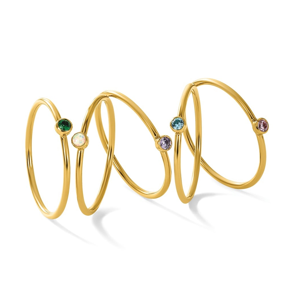 1/20 14K Gold Filled Bezel 1.0mm Stacking Ring