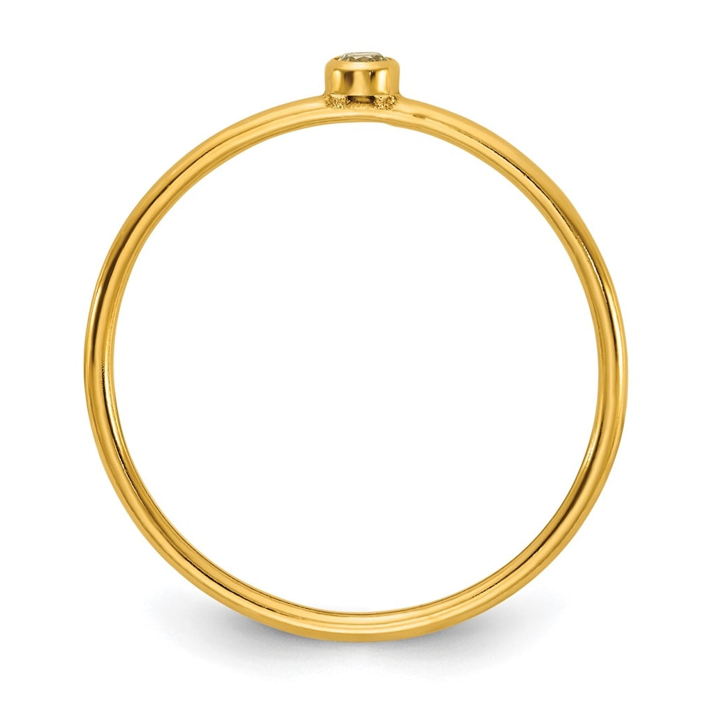 1/20 14K Gold Filled Bezel 1.0mm Stacking Ring