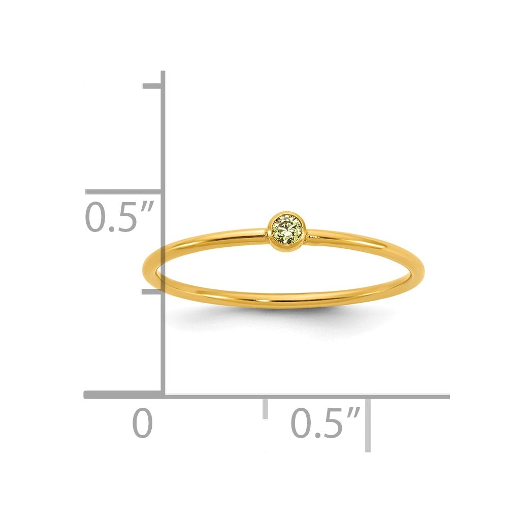 1/20 14K Gold Filled Bezel 1.0mm Stacking Ring