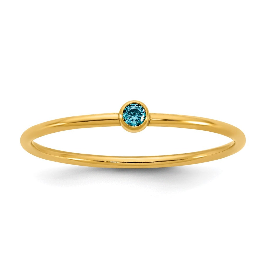 1/20 14K Gold Filled Bezel 1.0mm Stacking Ring