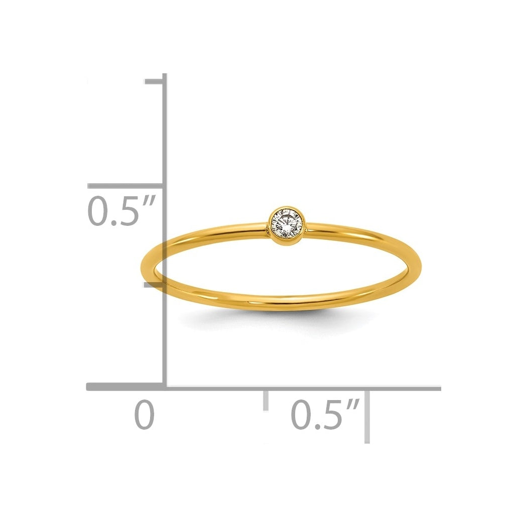 1/20 14K Gold Filled Bezel 1.0mm Stacking Ring