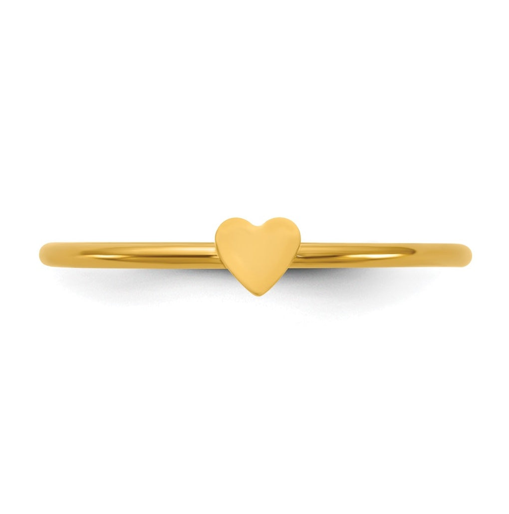 1/20 14K Gold Filled Heart 1.0mm Stacking Ring