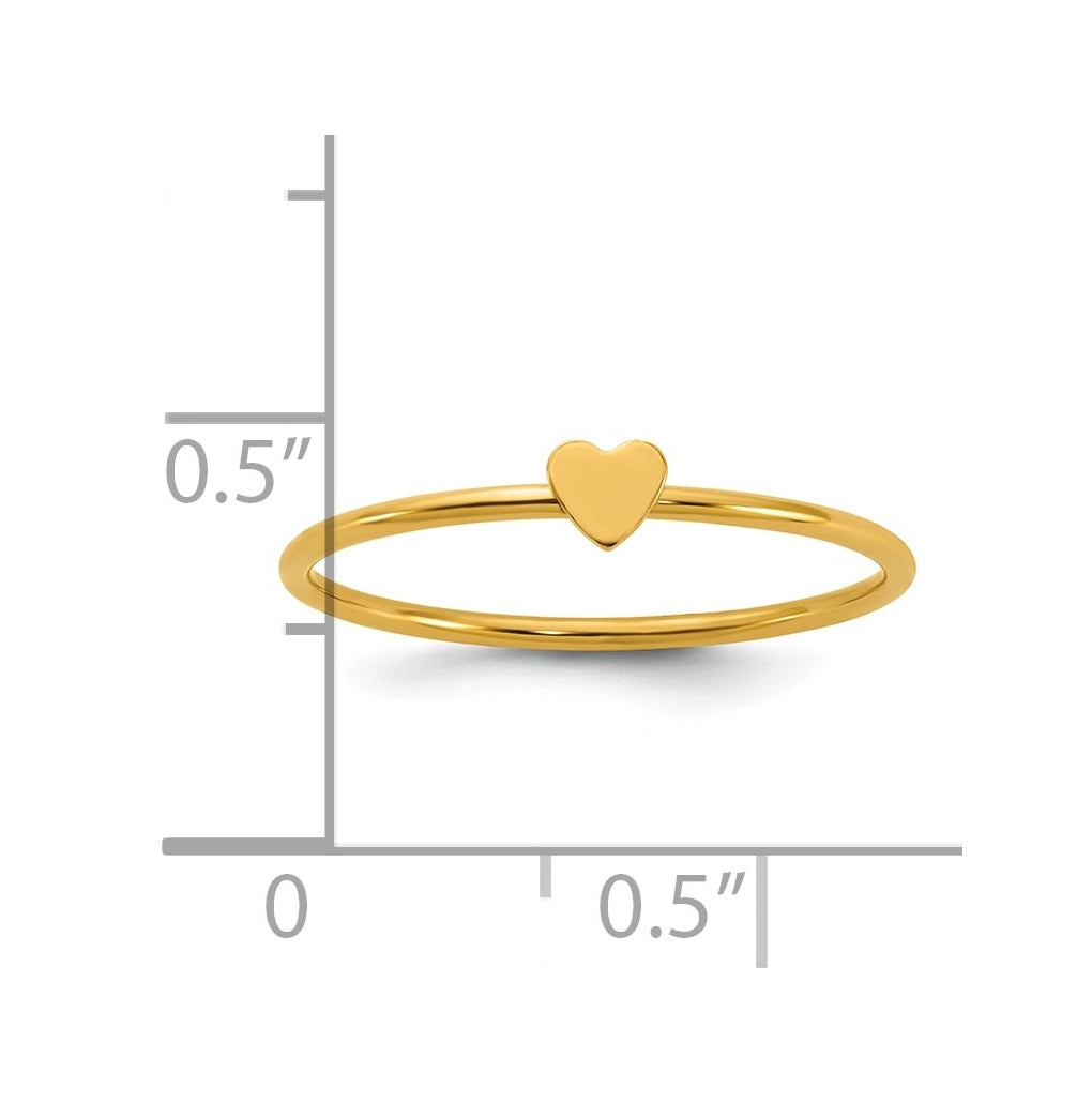 1/20 14K Gold Filled Heart 1.0mm Stacking Ring