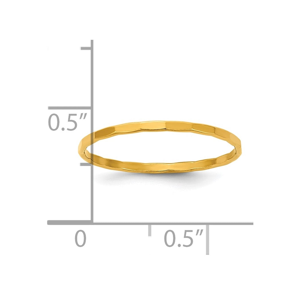 1/20 14K Gold Filled Hammered 1.25mm Stacking Ring