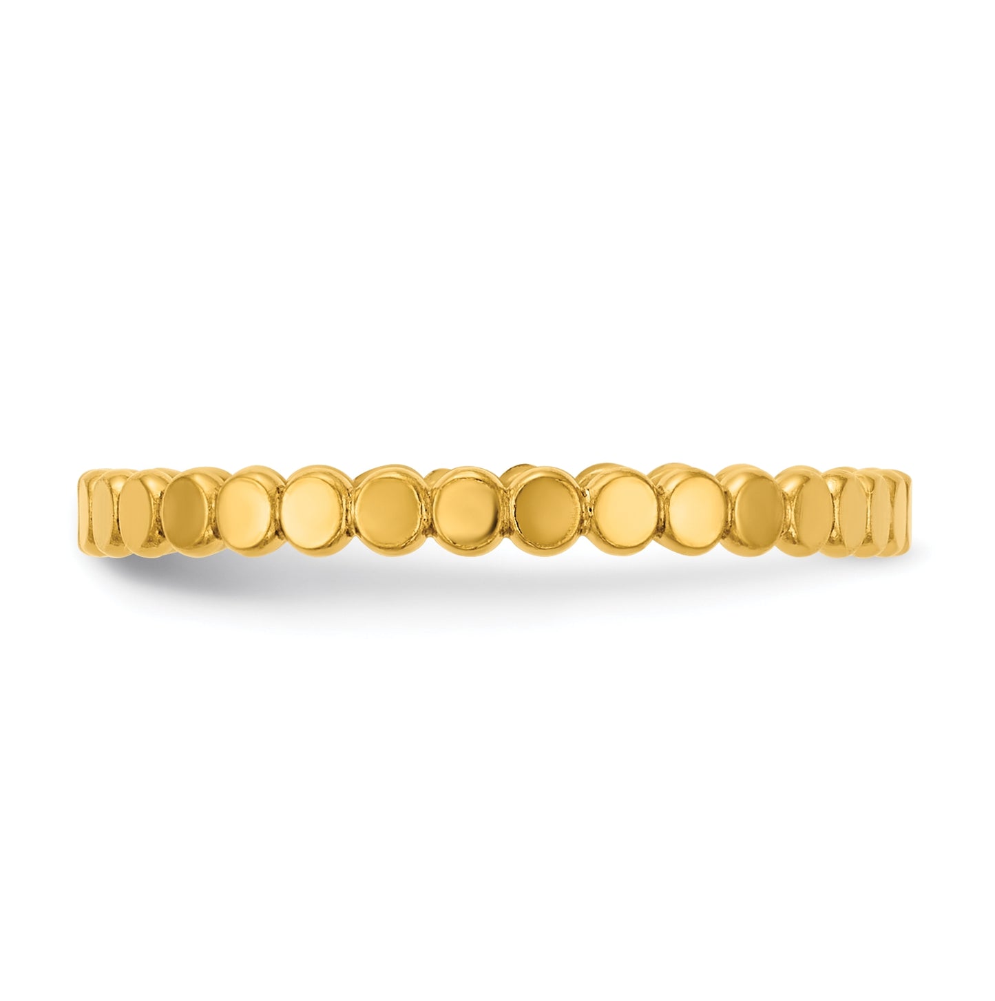 1/20 14K Gold Filled Flat Beaded 1.90mm Stacking Ring