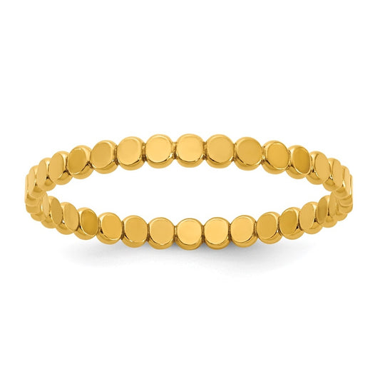 1/20 14K Gold Filled Flat Beaded 1.90mm Stacking Ring