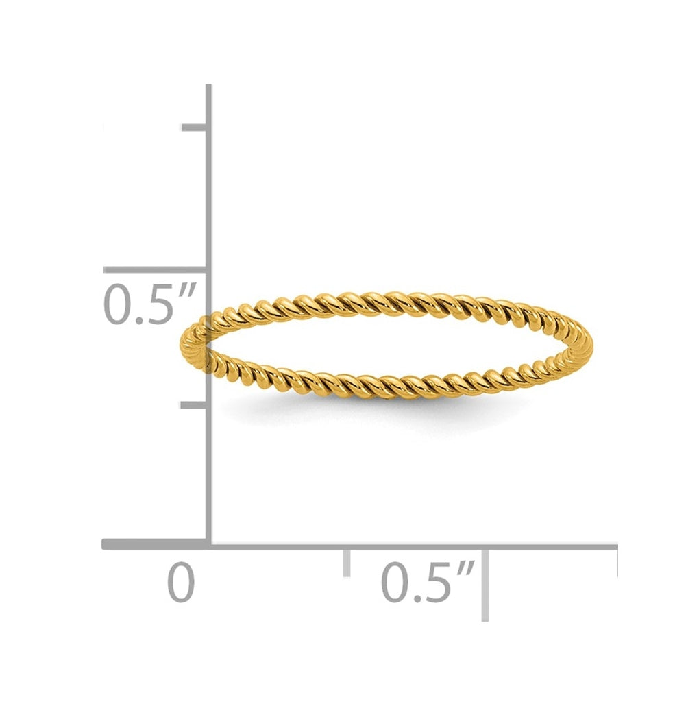 1/20 14K Gold Filled Twisted 1.20mm Stacking Ring
