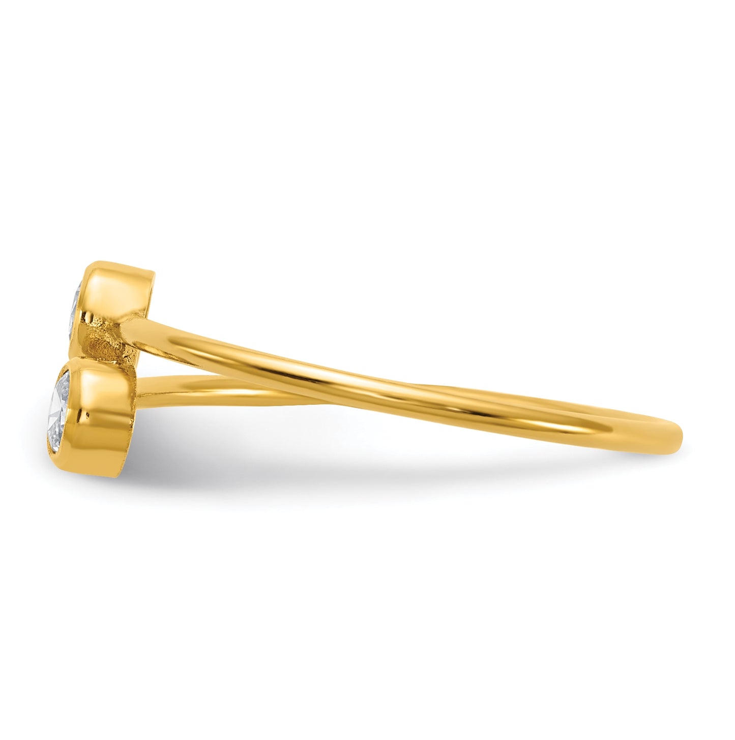 1/20 14K Gold Filled CZ 1.0mm Adjustable Ring