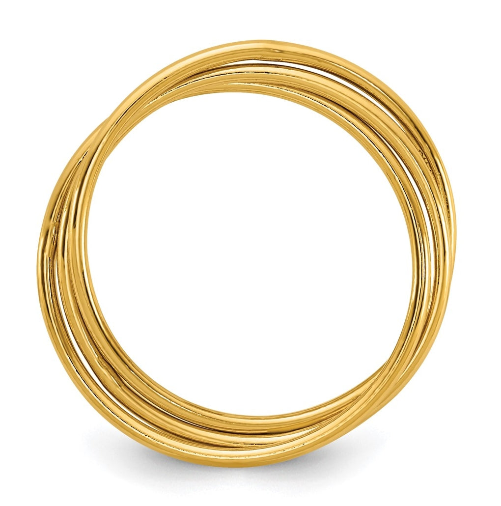 1/20 14K Gold Filled Three 1.0mm Intertwined Rings