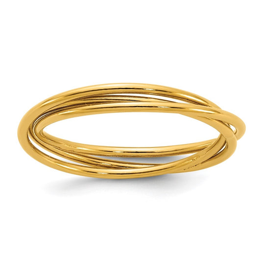 1/20 14K Gold Filled Three 1.0mm Intertwined Rings