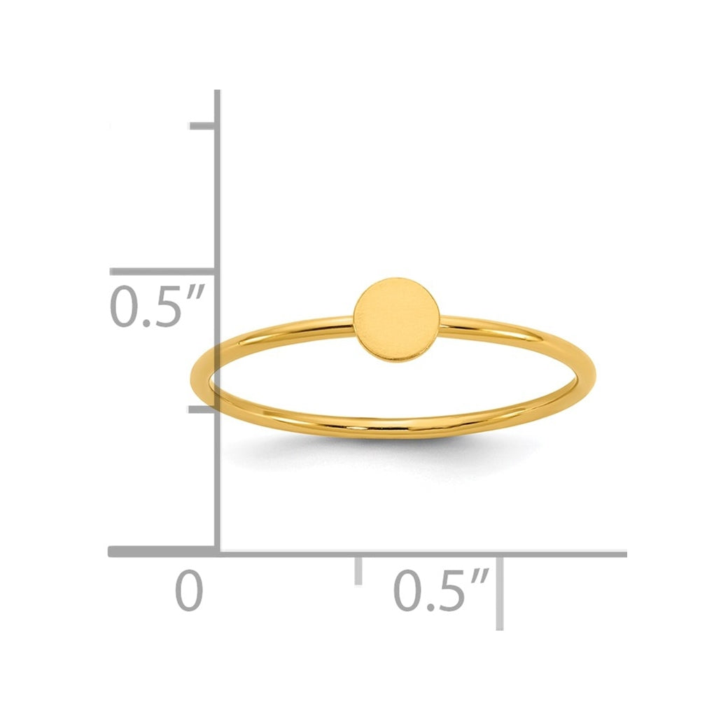 1/20 14K Gold Filled Disc 1.0mm Stacking Ring