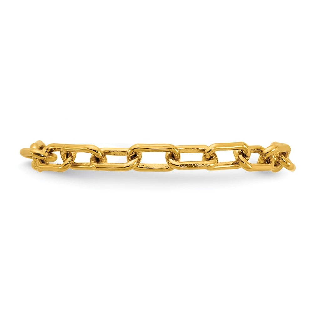 1/20 14K Gold Filled 2.40mm Paperclip Link Chain Ring-Size 5.75-6.75