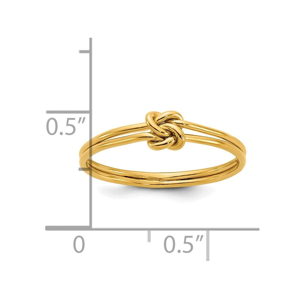 1/20 14K Gold Filled Double Love Knot 2.0mm Ring
