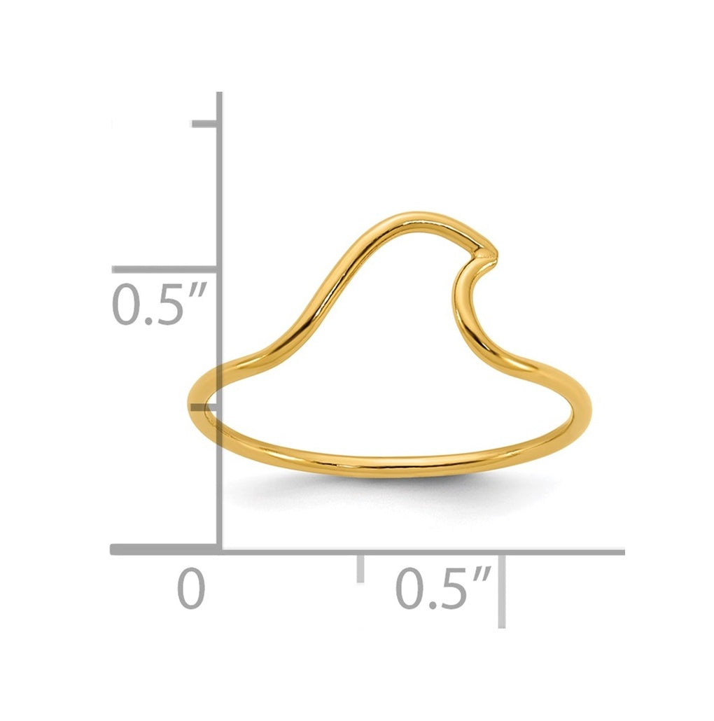 1/20 14K Gold Filled Wave 1.0mm Ring