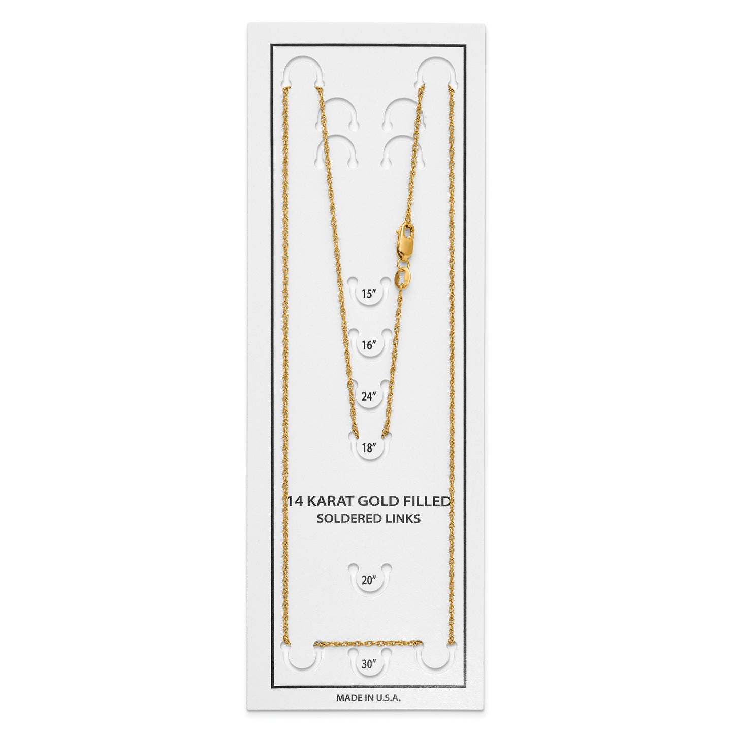 1/20 14K Gold Filled Ropa w/Lobster Clasp Chain