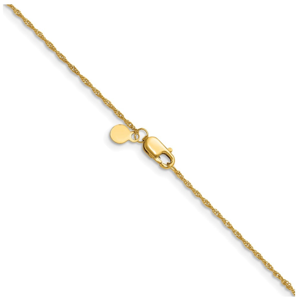 1/20 14K Gold Filled Singapore with Lobster Clasp Chain