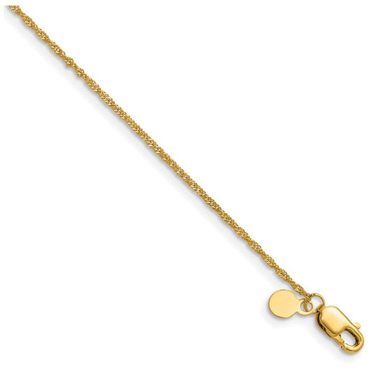 1/20 14K Gold Filled Singapore with Lobster Clasp Chain