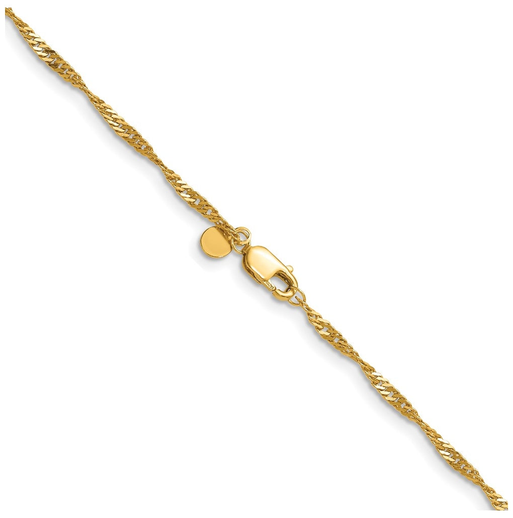 1/20 14K Gold Filled Singapore with Lobster Clasp Chain