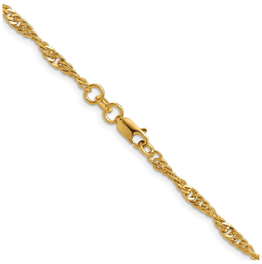 1/20 14K Gold Filled Singapore with Lobster Clasp Chain