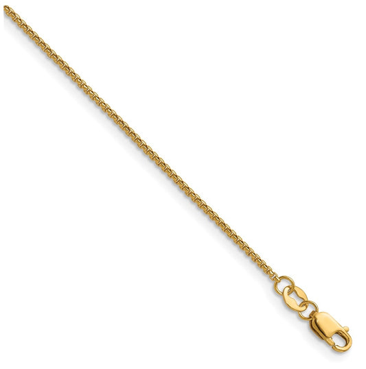 1/20 14K Gold Filled Rnd Venetian Box w/Lobster Clasp Chain