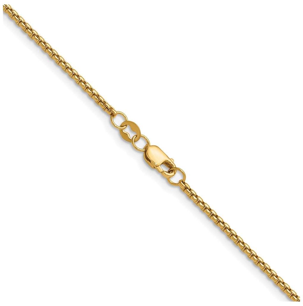 1/20 14K Gold Filled Rnd Venetian Box w/Lobster Clasp Chain