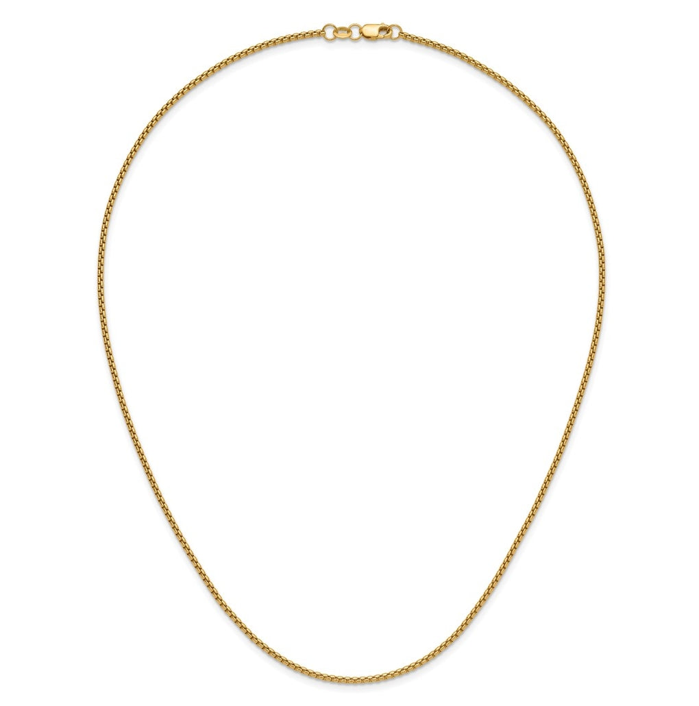 1/20 14K Gold Filled Rnd Venetian Box w/Lobster Clasp Chain