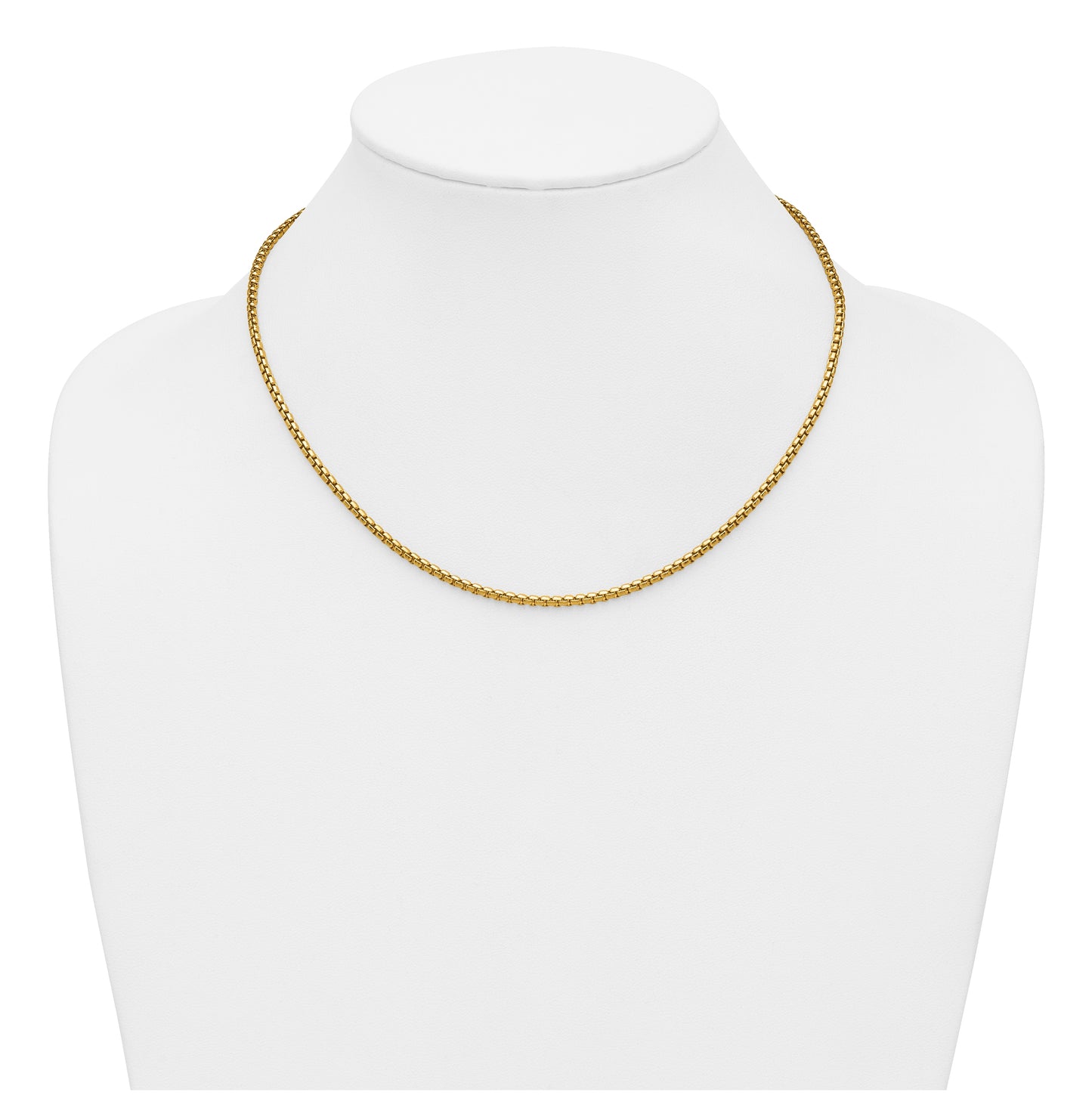 1/20 14K Gold Filled Rnd Venetian Box w/Lobster Clasp Chain