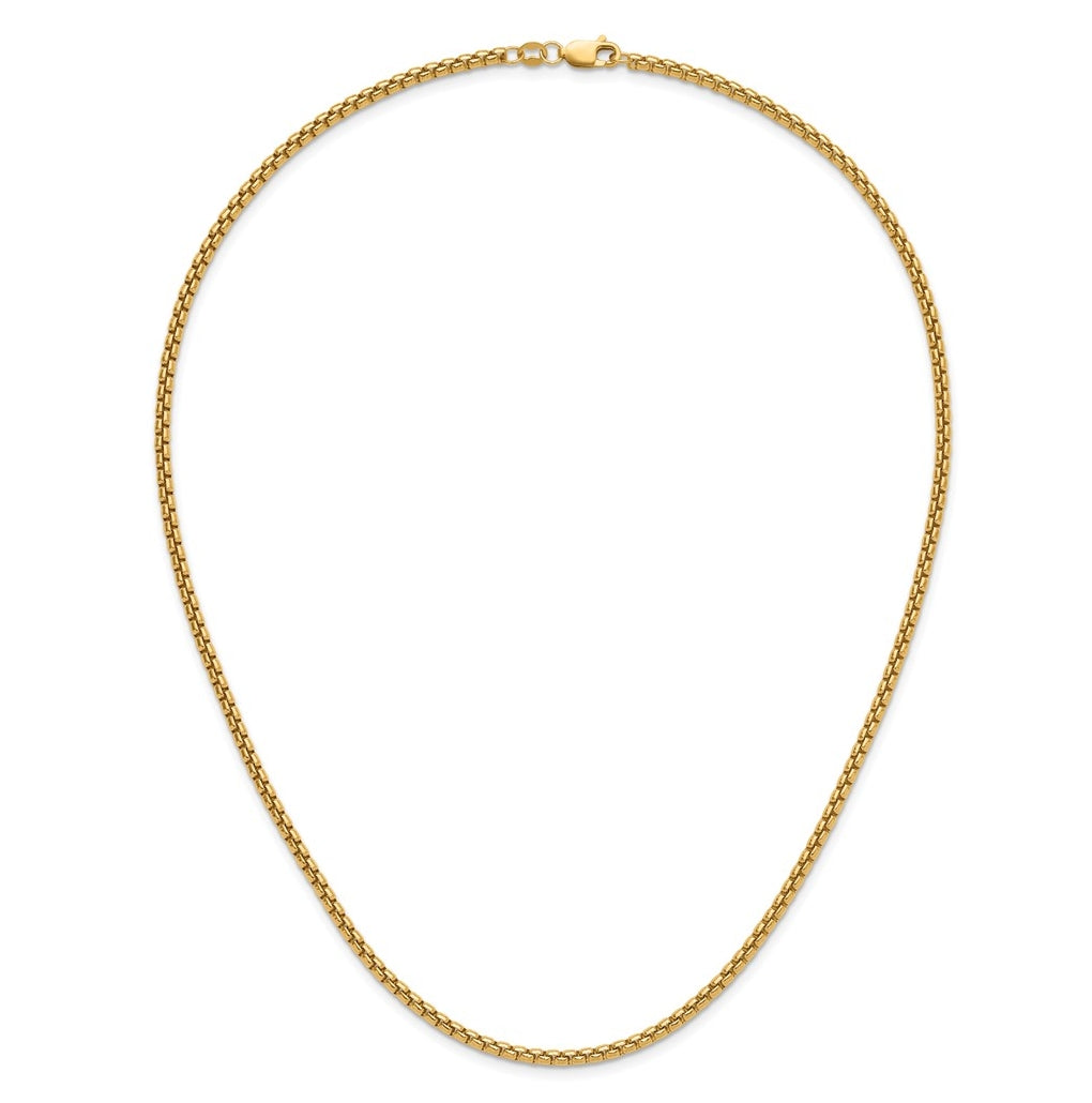 1/20 14K Gold Filled Rnd Venetian Box w/Lobster Clasp Chain