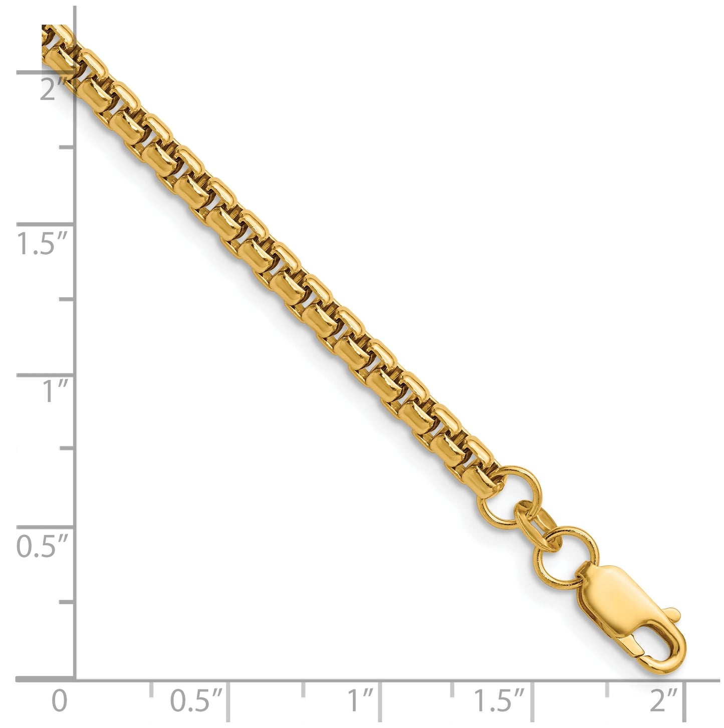 1/20 14K Gold Filled Rnd Venetian Box w/Lobster Clasp Chain