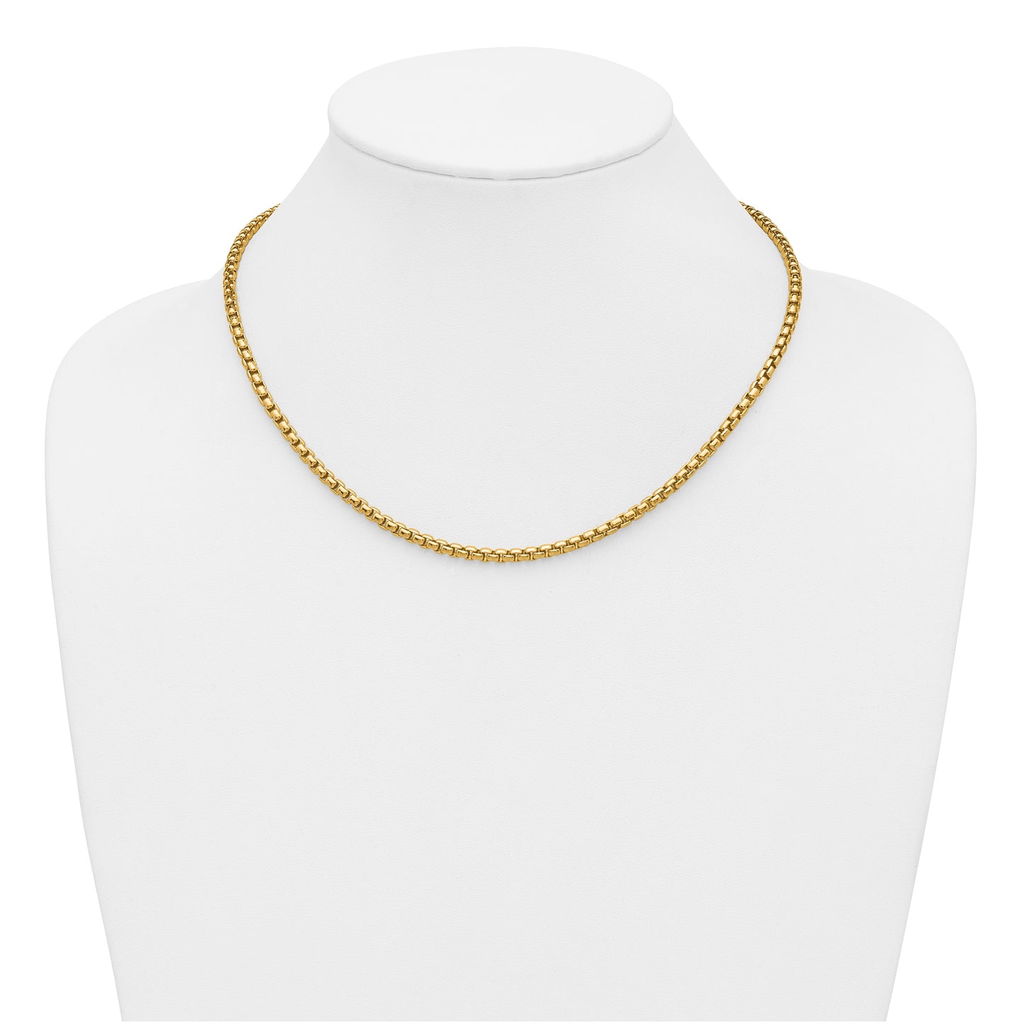 1/20 14K Gold Filled Rnd Venetian Box w/Lobster Clasp Chain