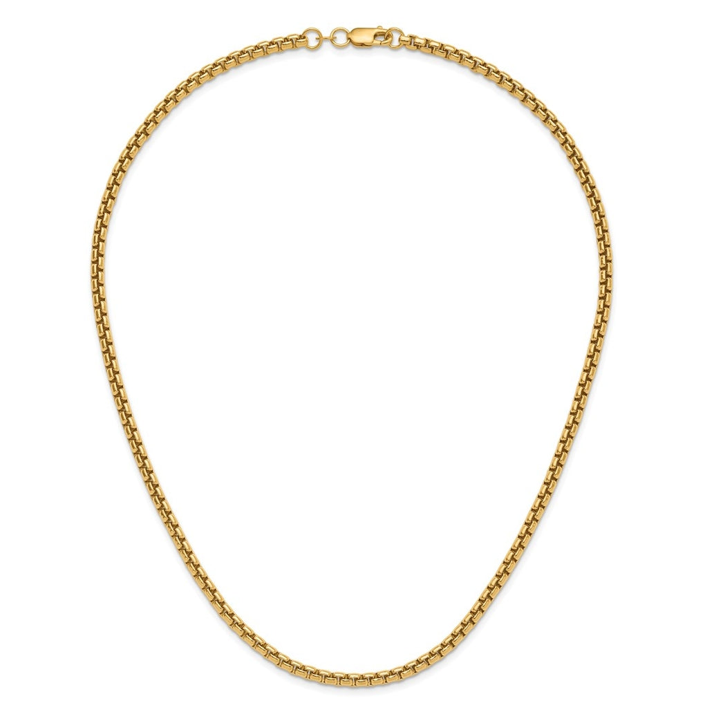 1/20 14K Gold Filled Rnd Venetian Box w/Lobster Clasp Chain