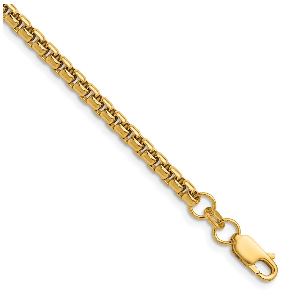 1/20 14K Gold Filled Rnd Venetian Box w/Lobster Clasp Chain